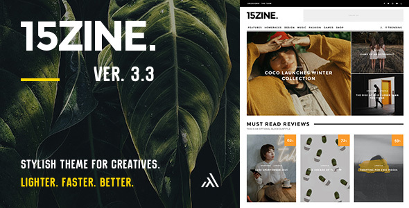 15Zine 3.3 - Magazine Newspaper Blog News WordPress Theme