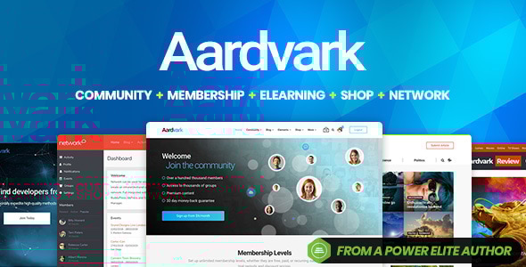 Aardvark 24.0 Community Membership BuddyPress Theme