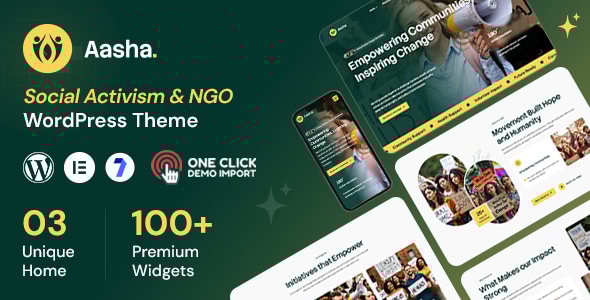 Aasha - Social Activism & NGO WordPress Theme