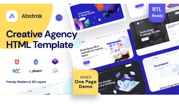 Abstrak 2.0.3 - Creative Agency HTML Template
