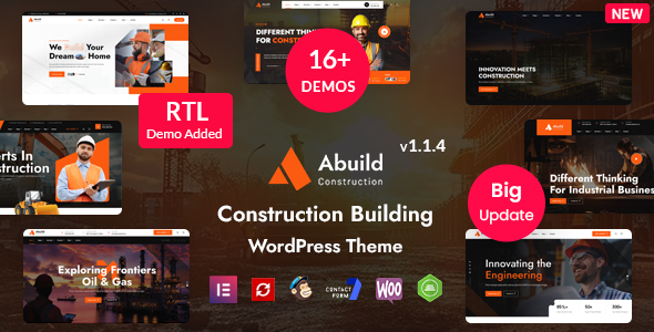 Abuild 1.1.4 - Construction WordPress Theme