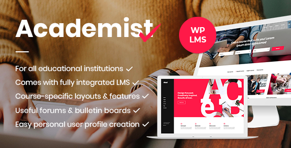 Academist 1.3 - Education & Learning Management System WordPress Theme