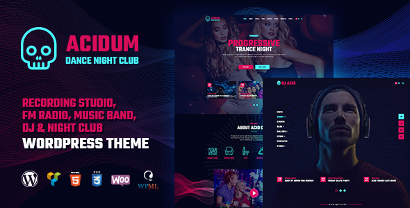 Acidum 1.1 - Night Club and DJ WordPress Theme