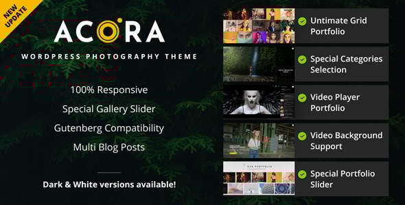 Acora 2.0 - Photography WordPress Theme