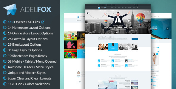 AdelFox 2.5 - Multi-Purpose PSD Template