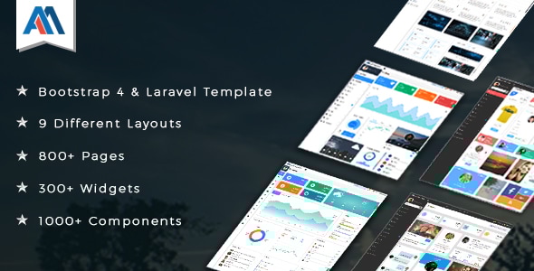 Admire - Bootstrap 4 Admin  Laravel Template