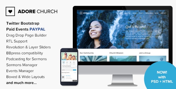 Adore Church 7 - Responsive WordPress Theme