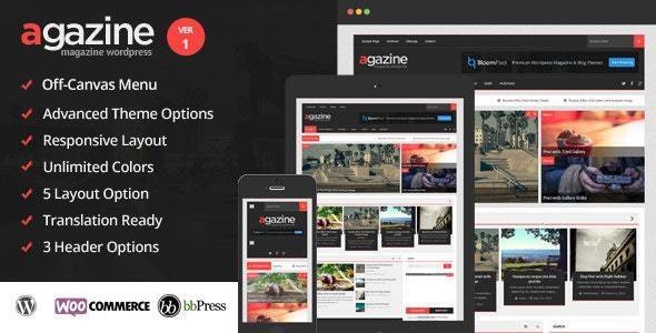 Agazine 1.0.17 - Premium Retina Magazine WordPress Theme