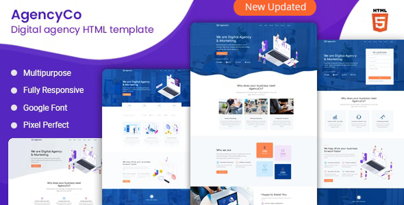 AgencyCo 2.5 - Digital Agency and Marketing Template
