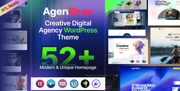 AgenRiver 1.0.2 - Creative Digital Agency WordPress Theme