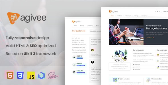 Agivee 2.0.0 - Corporate Business HTML Template
