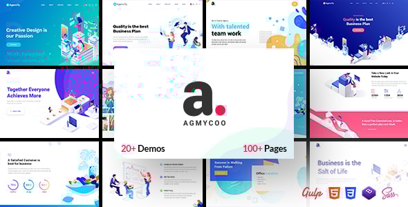 Agmycoo - Isometric Creative Digital Agency Portfolio Html Template