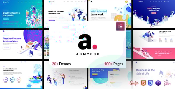 Agmycoo 1.8 - Isometric Startup Creative Digital Agency WordPress Theme