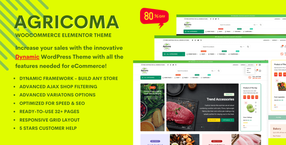 Agricoma 3.0 - Organic Food Grocery Store WooCommerce Theme
