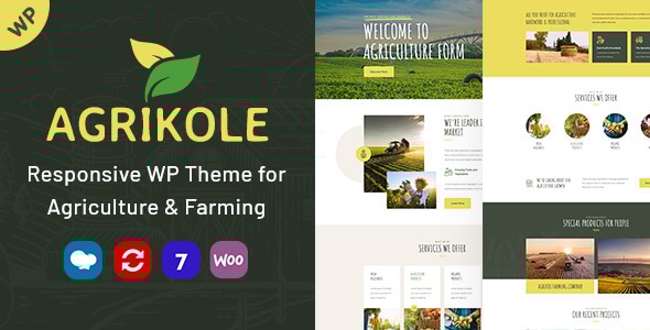 Agrikole 1.29 - Responsive WordPress Theme for Agriculture & Farming