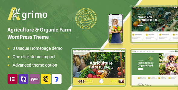 Agrimo 1.5 - Agriculture & Organic Farm WordPress Theme