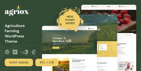 Agriox 1.2.1 - Agriculture Farming WordPress Theme