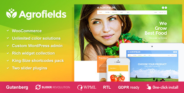 Agrofields 1.6.0 - Food Shop & Grocery Market WP Theme