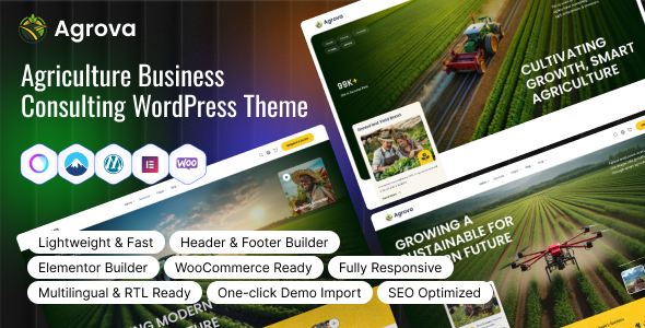 Agrova  Agriculture Business Consulting WordPress Theme