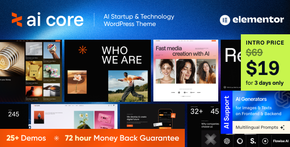 AI Core - AI Startup & Technology WordPress Theme