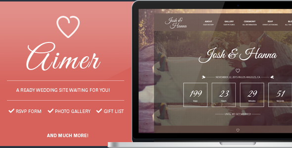 Aimer 1.6.1 - Wedding template for lovers
