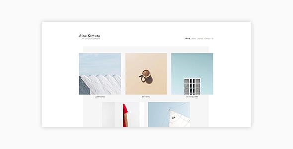 Aina 1.0.1 - Minimal Photography and Portfolio WordPress Theme