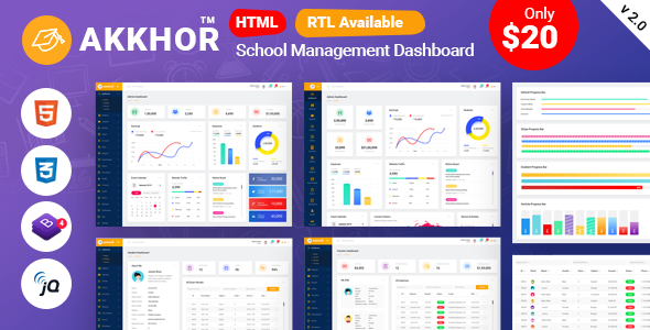 Akkhor 2.0 - School Management Admin Template