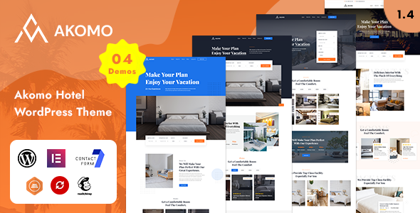 Akomo 2.4.0 - Resort and Hotel WordPress Theme
