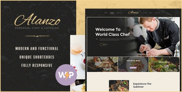 Alanzo 1.2.4 - Chef & Event Catering WordPress Theme