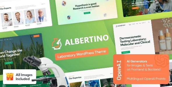 Albertino 2.20 - Chemical Laboratory & Research Center WordPress Theme