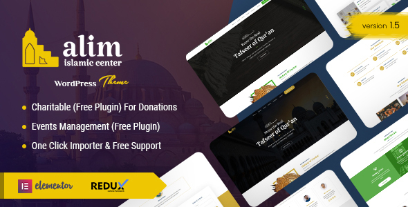 Alim 1.5 - Islamic Institute & Mosque WordPress Theme  RTL