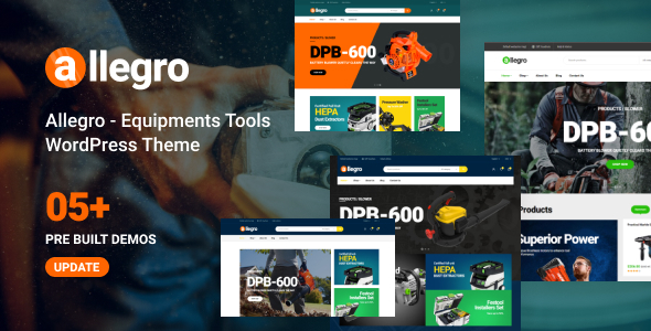 Allegro 5.9 - Equipment Shop WooCommerce WordPress Theme for Machine & Tools