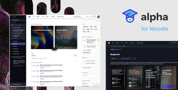 Alpha 2.5.24 - Responsive Premium Theme for Moodle