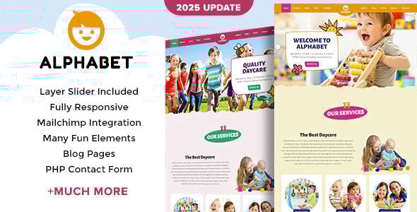 Alphabet 3.5 - Daycare  School HTML5