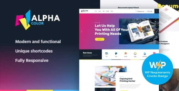 AlphaColor 1.4.13 - Type Design & 3D Printing WordPress Theme  Elementor