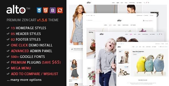 Alto 7.1 - Premium Multipurpose Responsive Zencart Theme