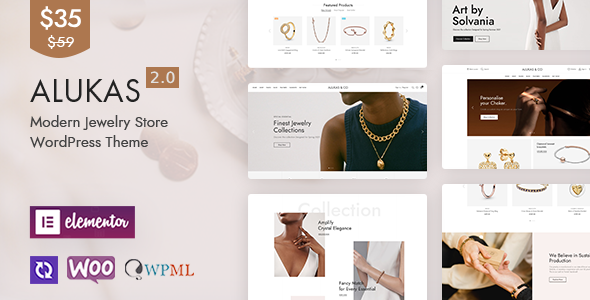 Alukas 2.0.16 Modern Jewelry Store WordPress Theme