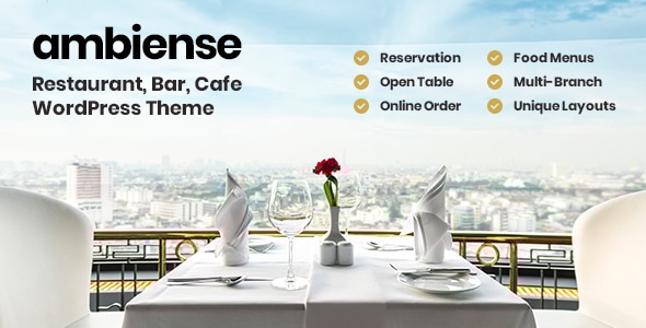 Ambiense 3.8 - Restaurant & Cafe WordPress Theme
