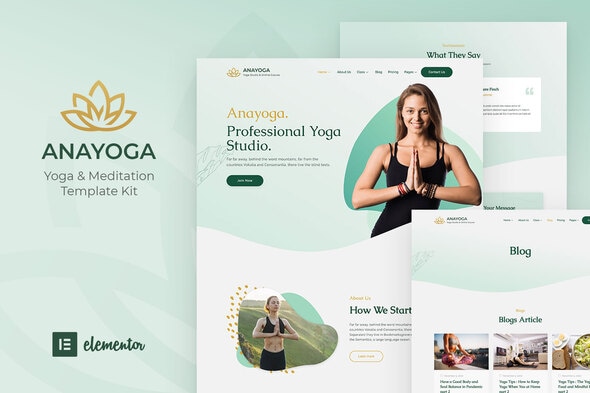 Anayoga 1.0.2 - Yoga Teacher & Studio Elementor Template Kit