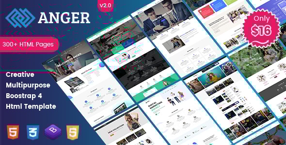 Anger Multipurpose 4.3.1 - Creative Agency Digital Marketing and Portfolio  Multi-Purpose Template
