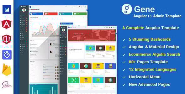 Angular 4.0.1 - 13 Admin Template with Material Design