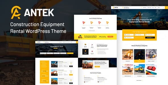 Antek 6.8 - Construction Equipment Rentals WordPress Theme