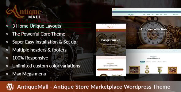 AntiqueMall 1.7 - Antique Store Marketplace WordPress Theme