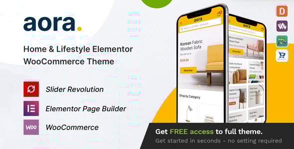 Aora 1.3.11 - Home & Lifestyle Elementor WooCommerce Theme