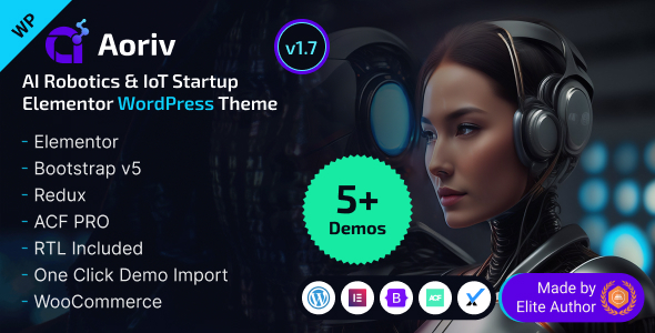 Aoriv 1.7 - AI Robotics & IoT Startup WordPress Theme