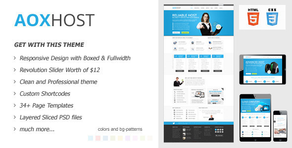 AOX HOST - A Professional Hosting Theme  WHMCS
