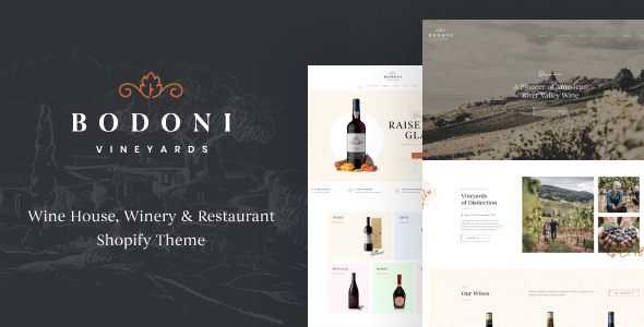 Ap Bodoni - Wine House Winery & Restaurant Shopify Theme