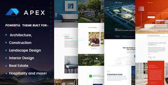 Apex - Construction Builders Designers & Architects WordPress Theme