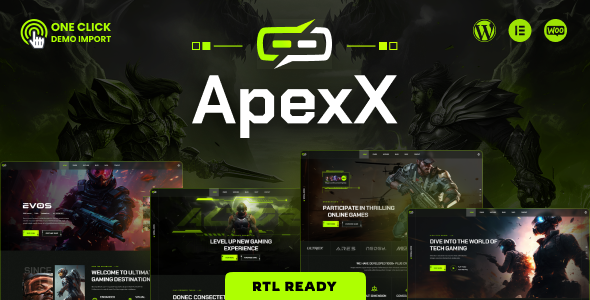 ApexX 1.0 - Esports & Gaming WordPress