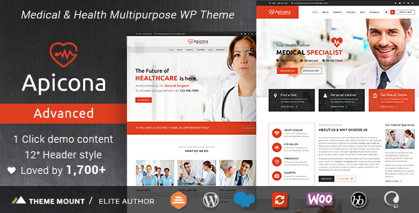 Apicona 23.9.0 - Health & Medical WordPress Theme